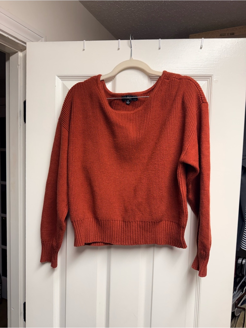 Cozy Women's Crewneck Sweater in Rust